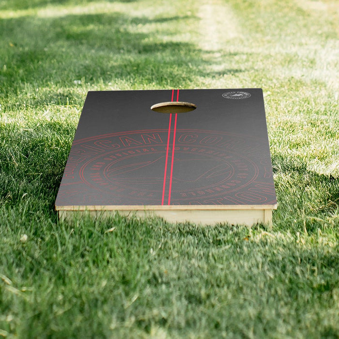 ACA Logo Red Stripes Star Cornhole Boards - ACA - 000511 | American Cornhole Association