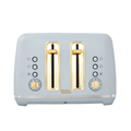 Accents Gold 4-Slice Toaster Ocean Grey