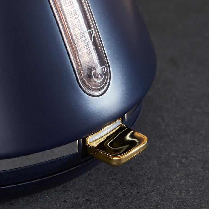 Accents Gold Pyramid Kettle - Navy