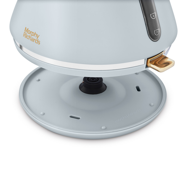 Accents Gold Pyramid Kettle - Ocean Grey
