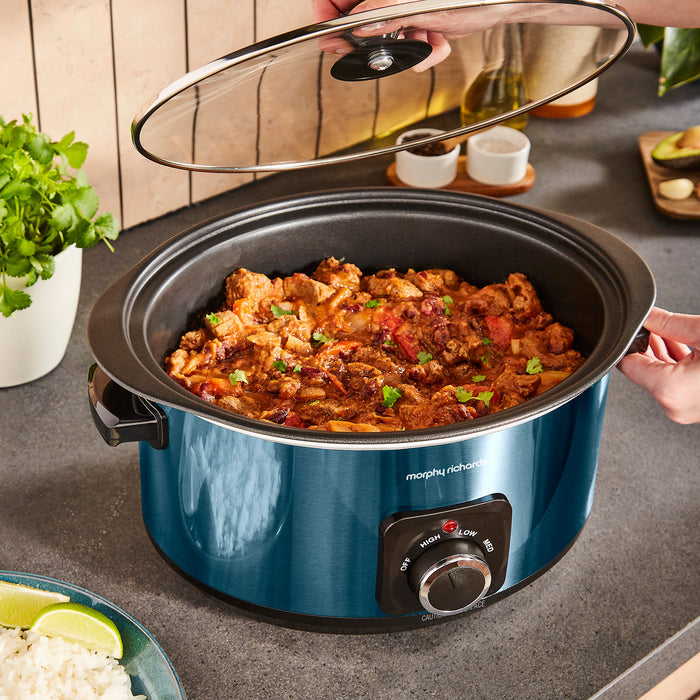 Accents Sear & Stew 3.5L Blue Slow Cooker