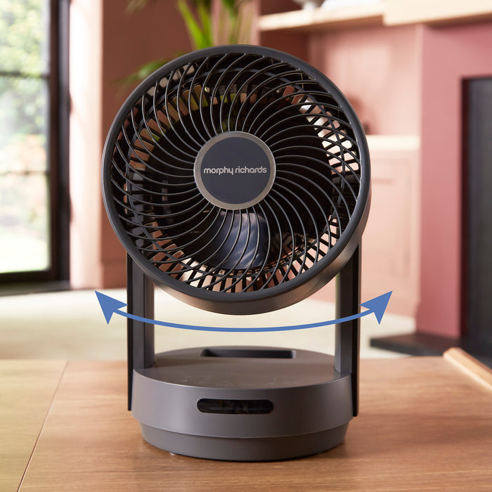 grey fan with oscillating arrows