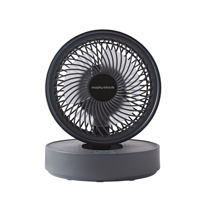 Air Flex 6” Portable Oscillating Rechargeable USB Fan in grey