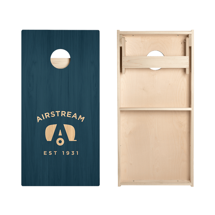 Airstream Blue Wood Cornhole Boards, - American Cornhole Association
