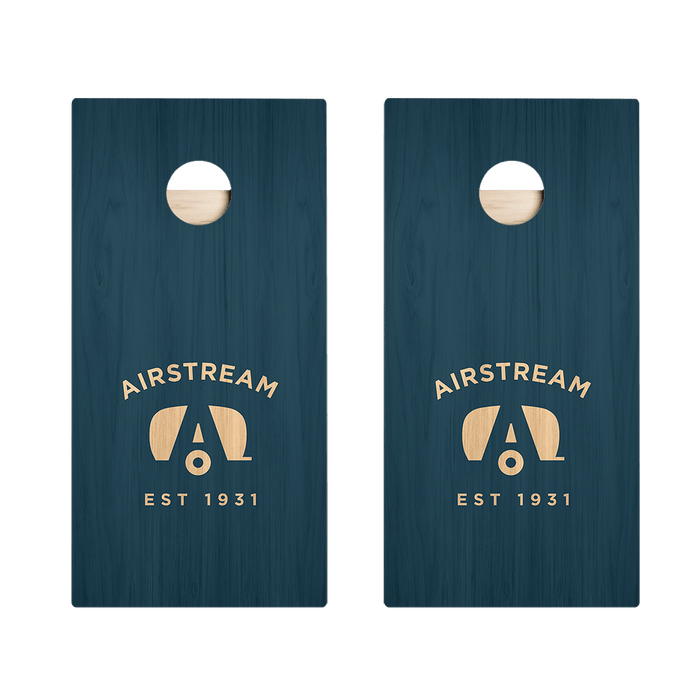 Airstream Blue Wood Cornhole Boards, - American Cornhole Association