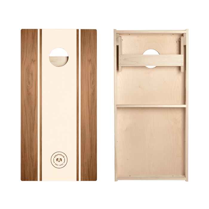 Airstream Classic Stripes Beige Cornhole Boards, - American Cornhole Association