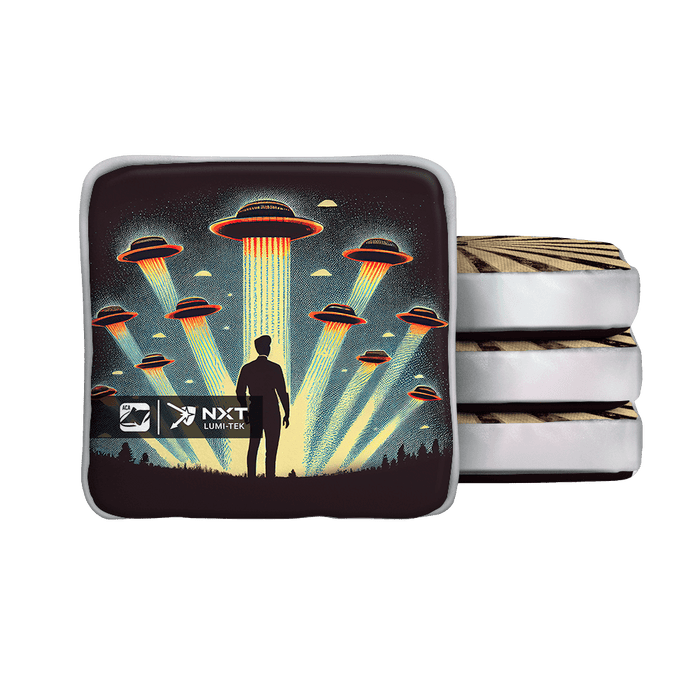 Alien Ambush Blue NXT Lumi - Tek Cornhole Bags, - American Cornhole Association