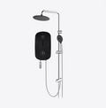 ALPHA - SMART 18 E Instant Water Heater c/w Rain Shower (Non Pump)- Metal Black