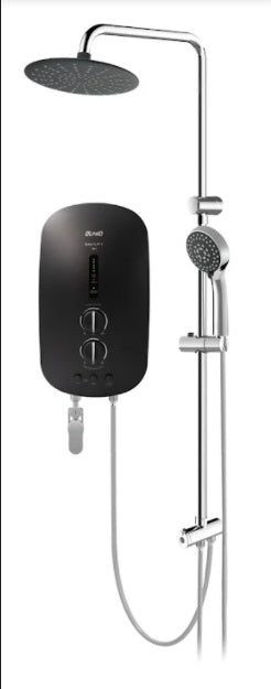 ALPHA - SMART 18 i Plus Rain Shower Instant Water Heater (DC Pump) - Metal Black