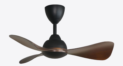 Alpha DC Motor Ceiling Fan- (33 ") 5 ABS Blade 12+12 Speed  with Remote control - MB Walnut