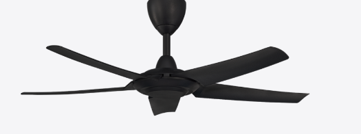 Alpha DC Motor Ceiling Fan- (46 ") 5 ABS Blade 12+12 Speed  with Remote control - Matt Black