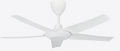 Alpha DC Motor Ceiling Fan- (46") 5 ABS Blade 12+12 Speed with Remote Control - Matt White