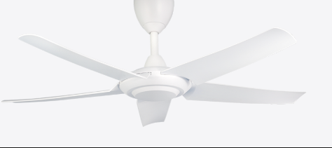 Alpha DC Motor Ceiling Fan- (46 ") 5 ABS Blade 12+12 Speed  with Remote control - Matt White