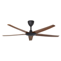Alpha DC Motor Ceiling Fan- (56 ") 5 ABS Blade 12 +12 speed with Remote control - Walnut with Matt Black