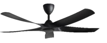 Alpha DC Motor Ceiling Fan- (56 ")  5 ABS Blade 12speed  with Remote control - Matte Black