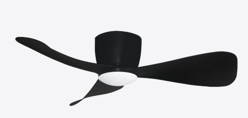 Alpha DC Motor LED Ceiling Fan- (33 ") 5 ABS Blade 12+12 Speed  with Remote control - Matt Black