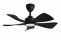 Alpha DC Motor LED Ceiling Fan- (36") 5 ABS Blade 8+8 Speed  with Remote control - Matt Black