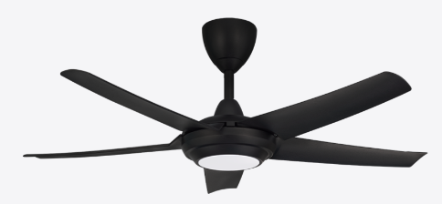Alpha DC Motor LED Ceiling Fan- (40 ") 5 ABS Blade 12+12 Speed  with Remote control - Matt Black