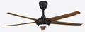 Alpha DC Motor LED Ceiling Fan- (56 ") 5 ABS Blade 12+12 Speed  with Remote control - Walnut