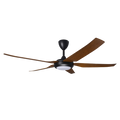 Alpha DC Motor LED Ceiling Fan- (56 ") 5 ABS Blade 8+8 Speed  with Remote control - Walnut