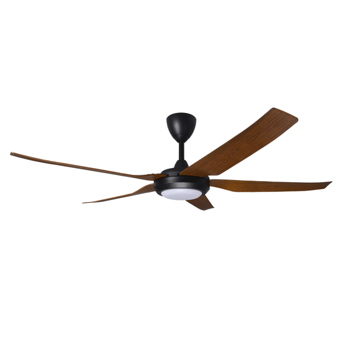 Alpha DC Motor LED Ceiling Fan- (56 ") 5 ABS Blade 8+8 Speed  with Remote control - Walnut