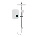 Alpha Digital Instant Water Heater (DC Pump) c/w 3 in 1 Shower Slide Bar - White Chiffon