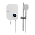 Alpha Digital Instant Water Heater (DC Pump) c/w Hand Shower Bar Set - White Chiffon