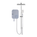 Alpha Instant Water Heater (DC Pump) c/w 3 in 1 Shower Slide Bar - Blue Linen