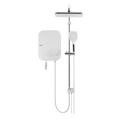 Alpha Instant Water Heater (DC Pump) c/w 3 in 1 Shower Slide Bar - White Chiffon