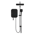 Alpha Neon Instant Water Heater (DC Pump) c/w 3 in 1 Shower Slide Bar - Black Canvas
