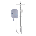 Alpha Neon Instant Water Heater (DC Pump) c/w 3 in 1 Shower Slide Bar - Blue Linen