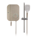 Alpha Neon Instant Water Heater (DC Pump) c/w Hand Shower Bar Set - Gold Cotton