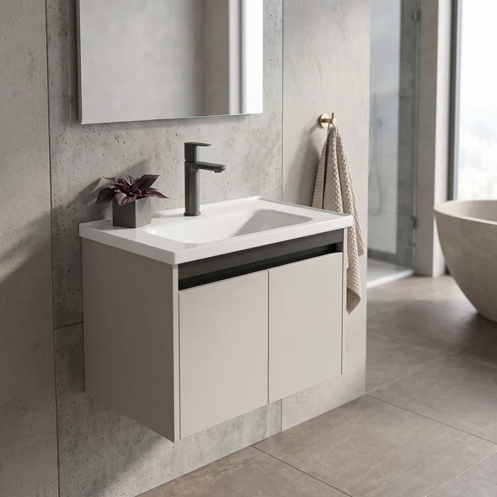 Aluminium Main Basin Cabinet Set in a room setting
