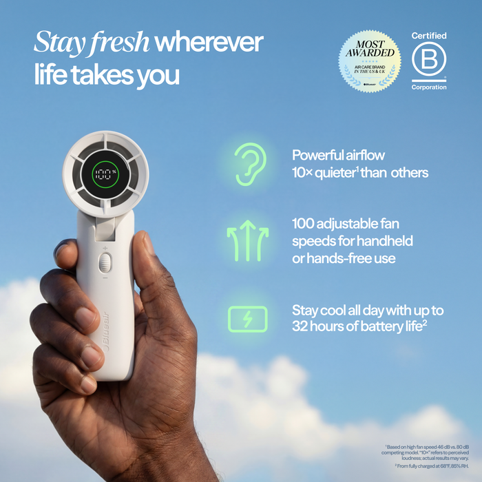 AlwaysCool Portable Handheld Fan - Cloud Linen