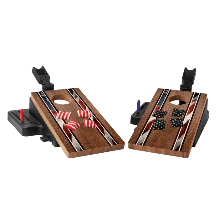 American Flag Classic Stripes Double Chuck Mini Cornhole Tabletop Game, - American Cornhole Association