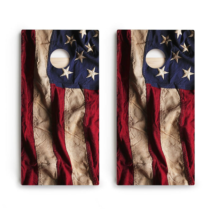 American Flag Cloth Star Cornhole Boards - ACA - 000001 | American Cornhole Association