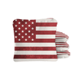 American Flag Red Lock Shot Cornhole Bags with dual-sided microsuede control fabric by the American Cornhole Association.
#color_Red