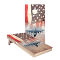 American Flag With Jet Star Cornhole Boards - ACA - 000024 | American Cornhole Association