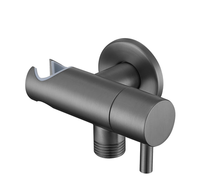 Angle Valve with Holder - Matt Black