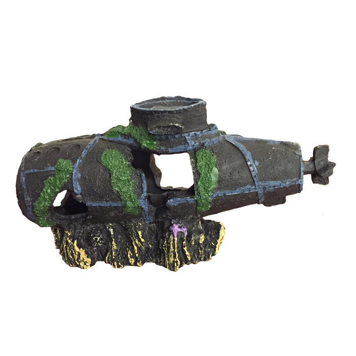 Aquarium Ornament - Sunken Submarine Wreck