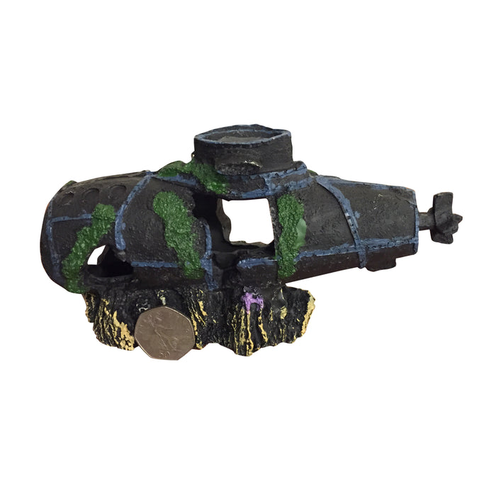 Aquarium Ornament - Sunken Submarine Wreck