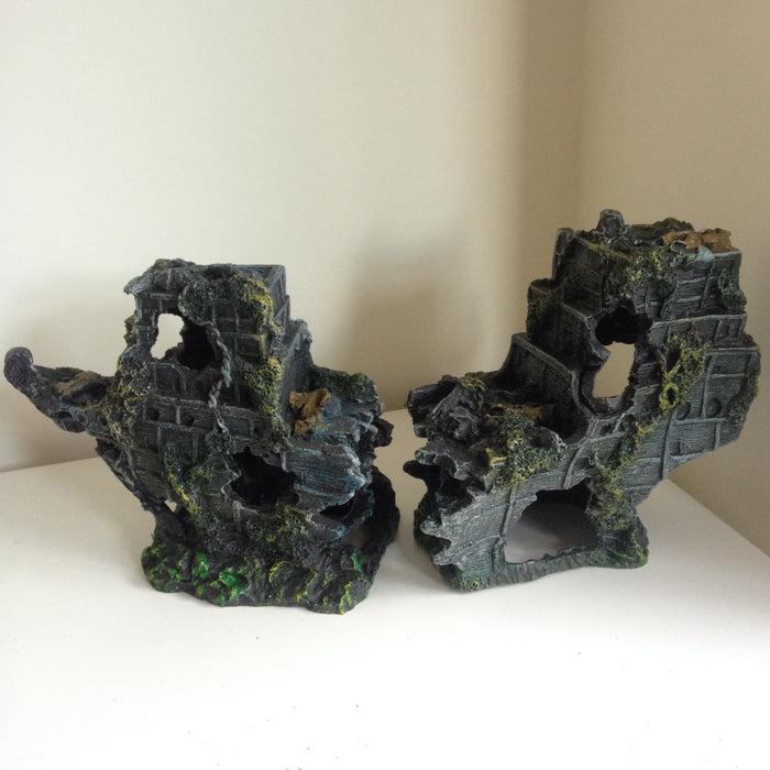 Aquarium Ornament - Two Piece Shipwreck