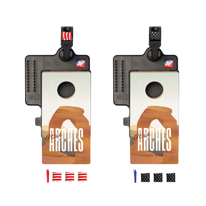 Arches Double Chuck Mini Cornhole Tabletop Game, - American Cornhole Association