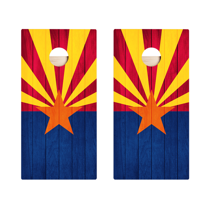 Arizona Flag Star Cornhole Boards - ACA - 000109 | American Cornhole Association