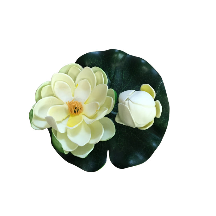 Artifical Pond Lily Lilly Floating Pond Decoration Lillie Plant With Frog Mixed Pack