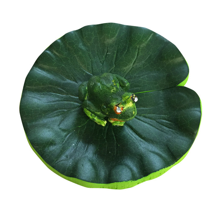 Artifical Pond Lily Lilly Floating Pond Decoration Lillie Plant With Frog Mixed Pack