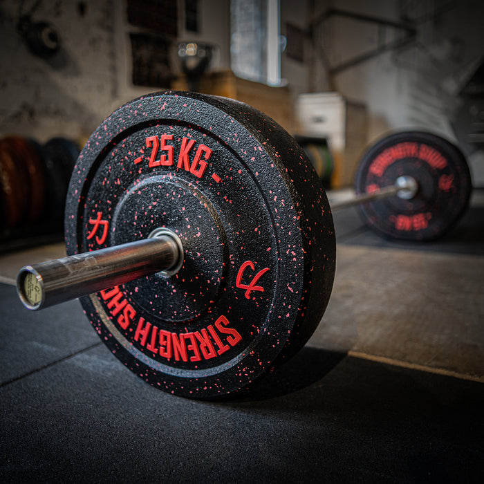 B-WARE Crumb Bumper Plates w/ Colour Coded Dots, 5kg-25kg or 150kg Set - Strength Shop