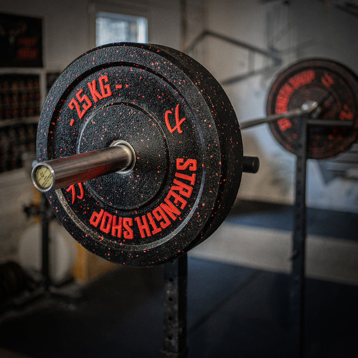 B-WARE Crumb Bumper Plates w/ Colour Coded Dots, 5kg-25kg or 150kg Set - Strength Shop