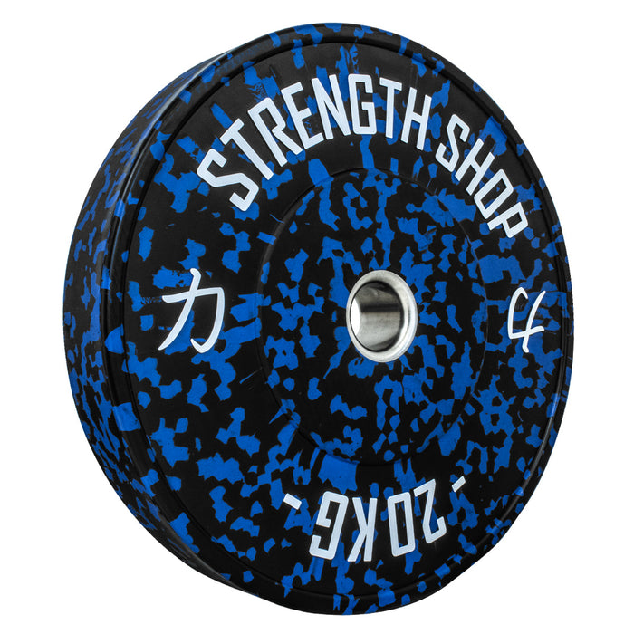 B-WARE Fleck Rubber Bumper Plates – Colour Coded, 5kg-25kg - Strength Shop