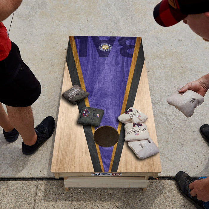 Baltimore Football Gameday Classic Triangle Star Cornhole Boards - ACA - 000446 | American Cornhole Association